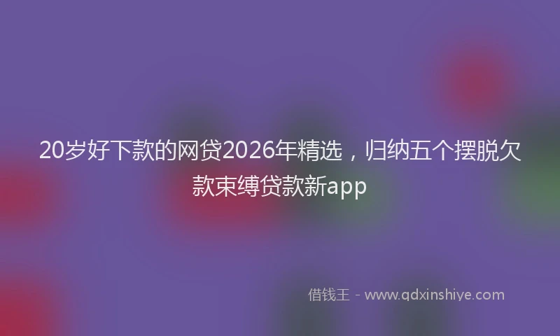 20岁好下款的网贷2026年精选，归纳五个摆脱欠款束缚贷款新app