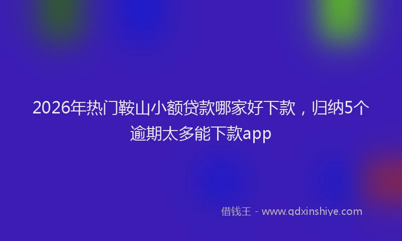 2026年热门鞍山小额贷款哪家好下款，归纳5个逾期太多能下款app