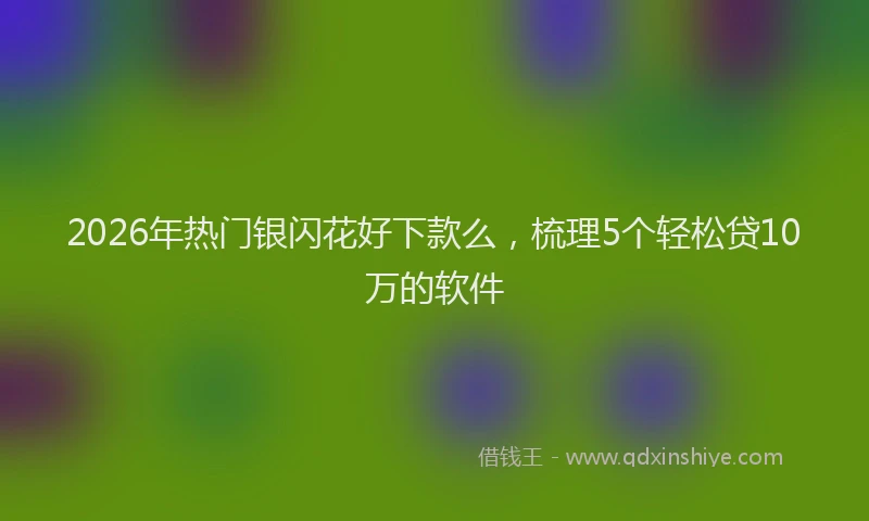 2026年热门银闪花好下款么，梳理5个轻松贷10万的软件