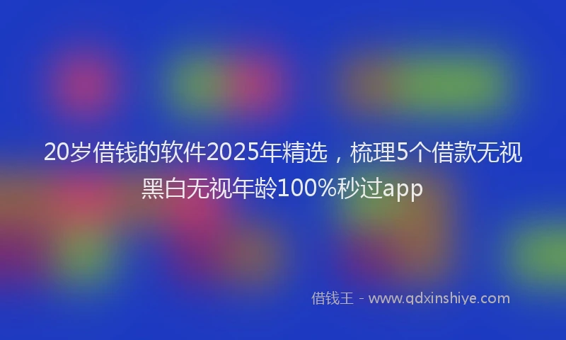 20岁借钱的软件2025年精选，梳理5个借款无视黑白无视年龄100%秒过app