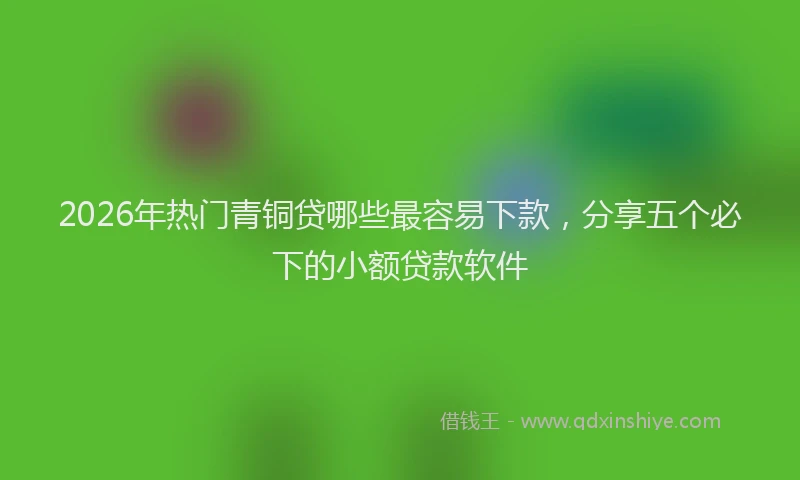 2026年热门青铜贷哪些最容易下款,分享五个必下的小额贷款软件