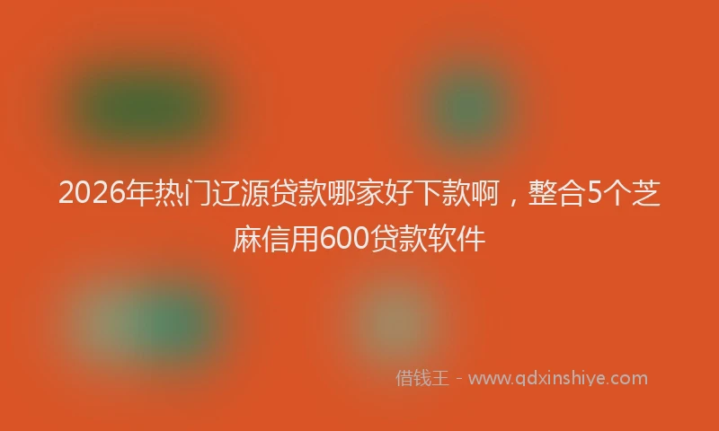 2026年热门辽源贷款哪家好下款啊，整合5个芝麻信用600贷款软件