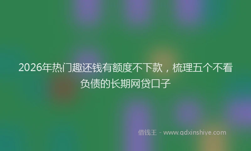 2026年热门趣还钱有额度不下款，梳理五个不看负债的长期网贷口子