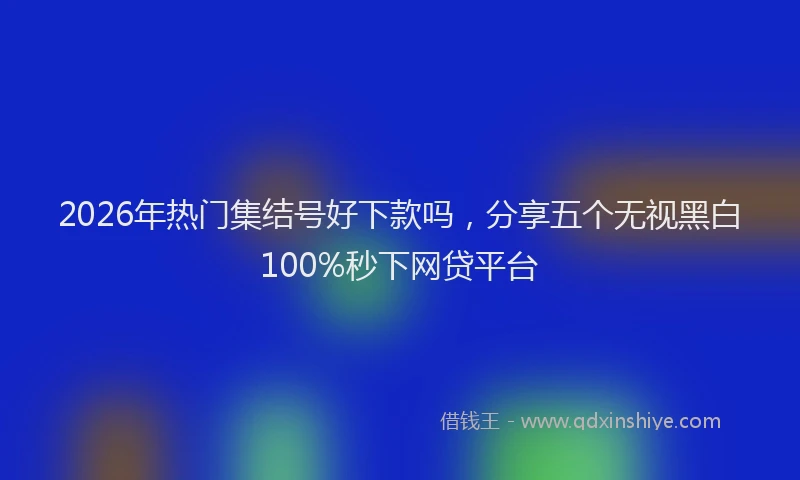 2026年热门集结号好下款吗，分享五个无视黑白100%秒下网贷平台