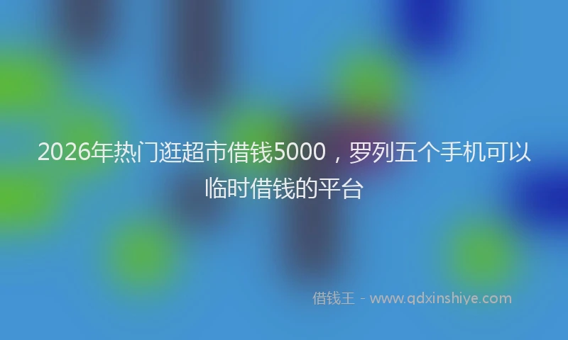 2026年热门逛超市借钱5000,罗列五个手机可以临时借钱的平台