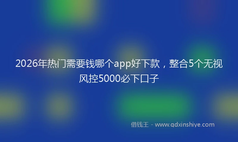 2026年热门需要钱哪个app好下款，整合5个无视风控5000必下口子