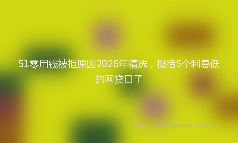 51零用钱被拒原因2026年精选，概括5个利息低的网贷口子