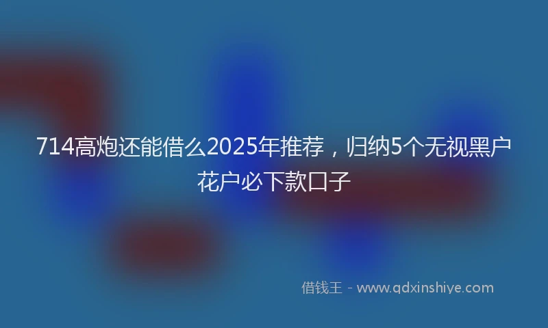714高炮还能借么2025年推荐，归纳5个无视黑户花户必下款口子