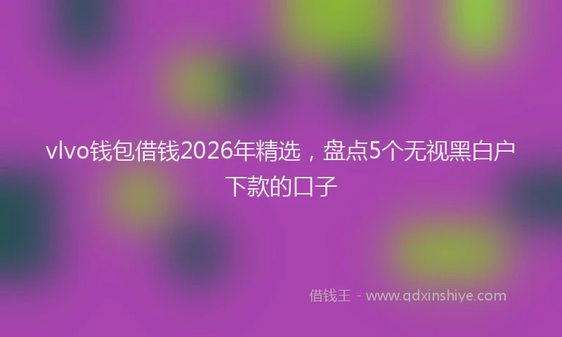 vlvo钱包借钱2026年精选，盘点5个无视黑白户下款的口子