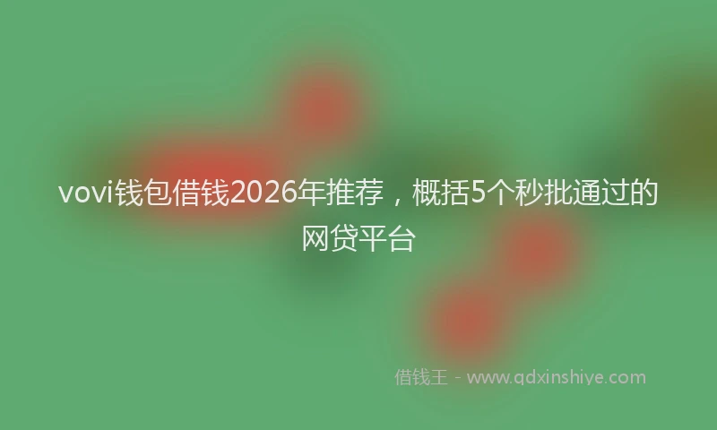 vovi钱包借钱2026年推荐，概括5个秒批通过的网贷平台