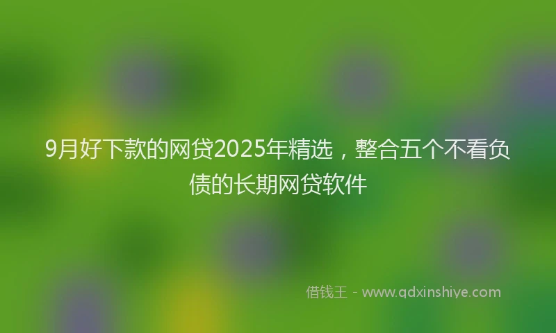 9月好下款的网贷2025年精选，整合五个不看负债的长期网贷软件
