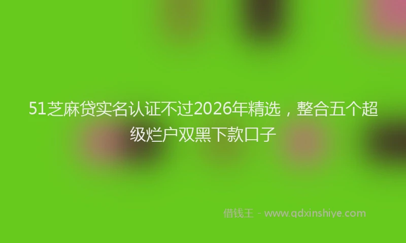 51芝麻贷实名认证不过2026年精选，整合五个超级烂户双黑下款口子