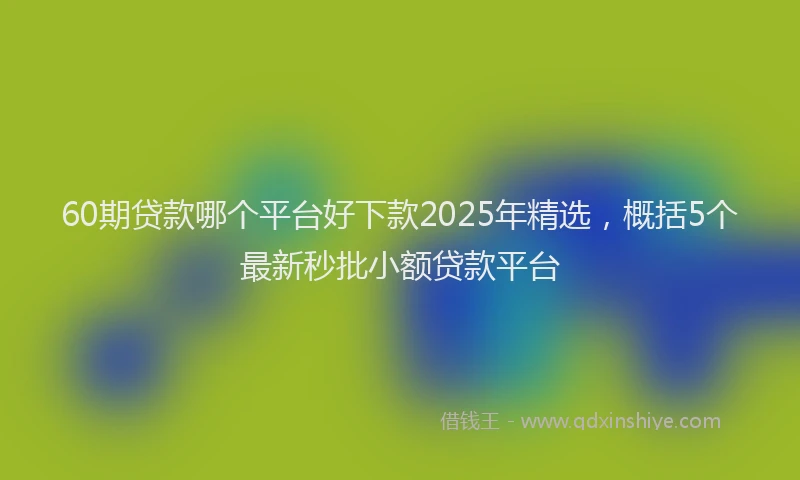 60期贷款哪个平台好下款2025年精选，概括5个最新秒批小额贷款平台
