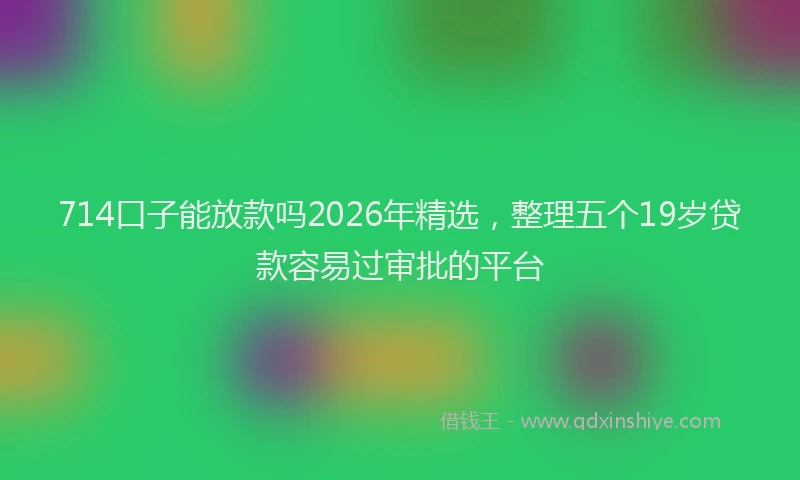 714口子能放款吗2026年精选，整理五个19岁贷款容易过审批的平台
