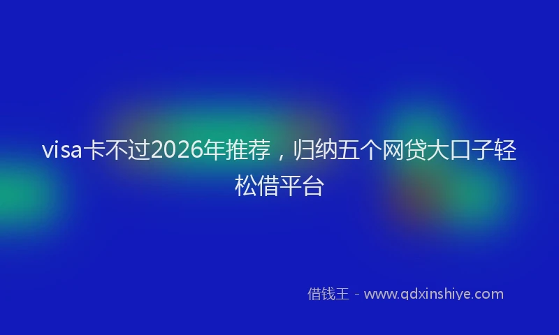 visa卡不过2026年推荐，归纳五个网贷大口子轻松借平台