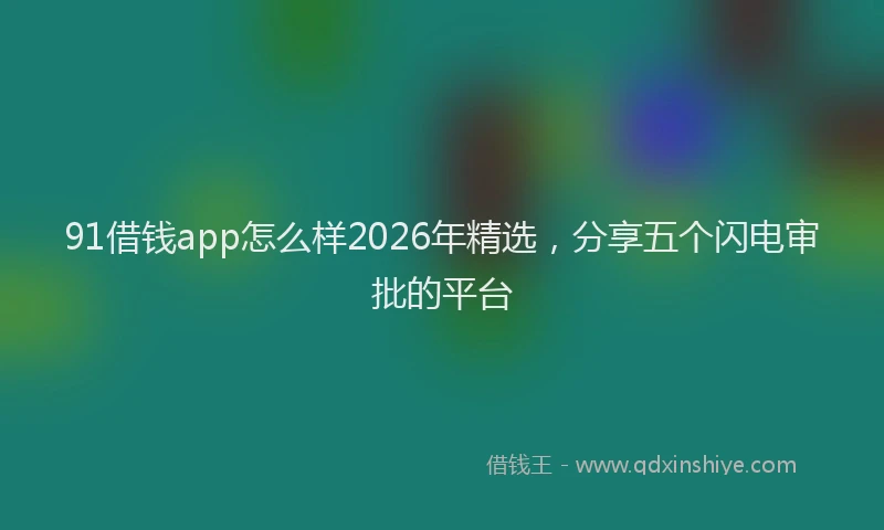 91借钱app怎么样2026年精选，分享五个闪电审批的平台
