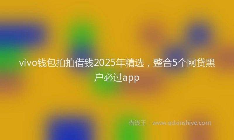 vivo钱包拍拍借钱2025年精选，整合5个网贷黑户必过app