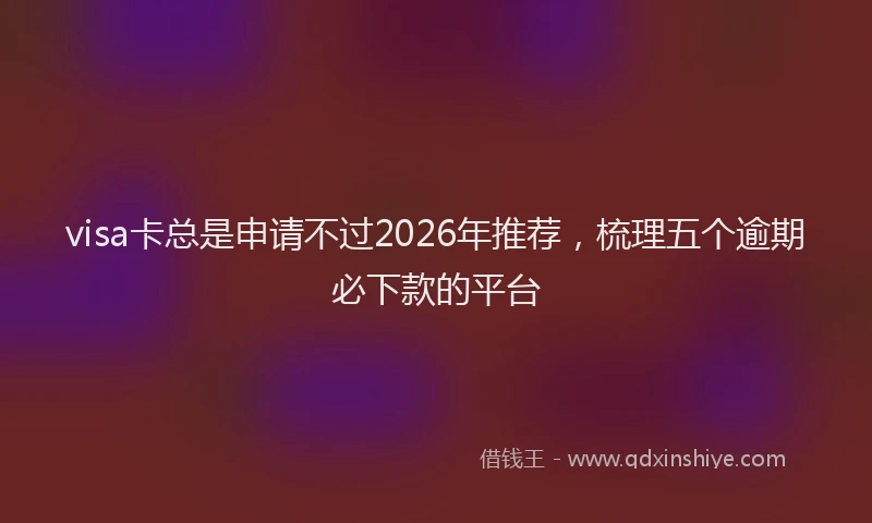 visa卡总是申请不过2026年推荐，梳理五个逾期必下款的平台