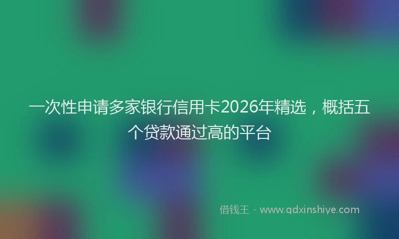 一次性申请多家银行信用卡2026年精选，概括五个贷款通过高的平台