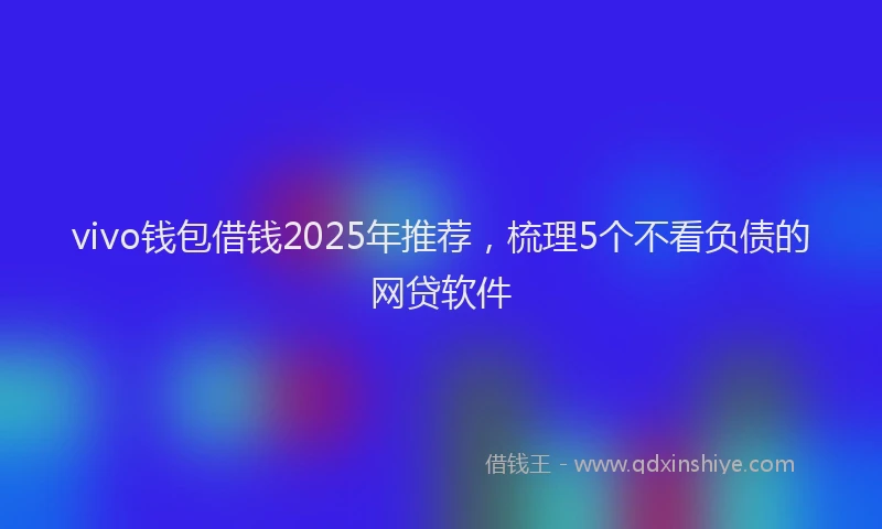 vivo钱包借钱2025年推荐，梳理5个不看负债的网贷软件