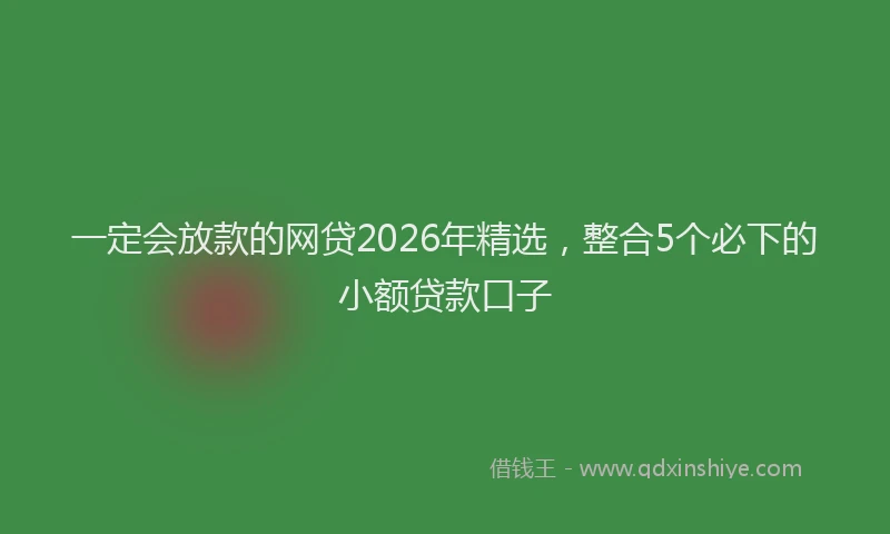 一定会放款的网贷2026年精选，整合5个必下的小额贷款口子