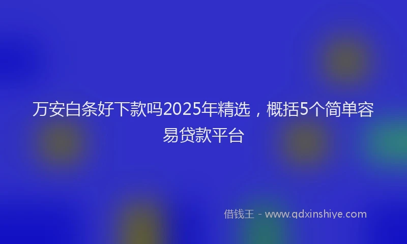万安白条好下款吗2025年精选，概括5个简单容易贷款平台