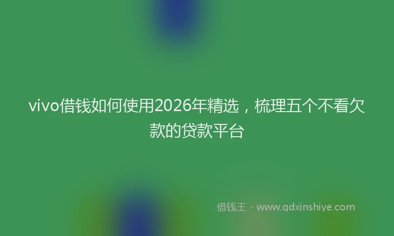 vivo借钱如何使用2026年精选，梳理五个不看欠款的贷款平台