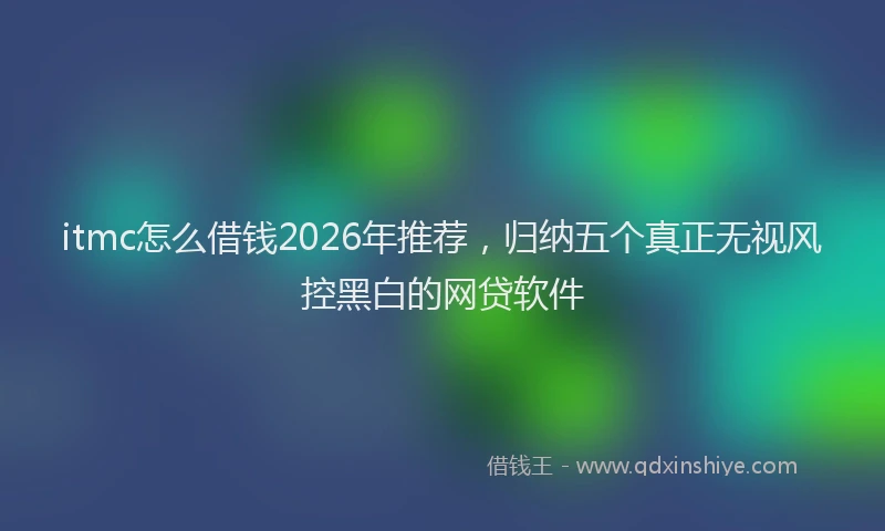 itmc怎么借钱2026年推荐，归纳五个真正无视风控黑白的网贷软件