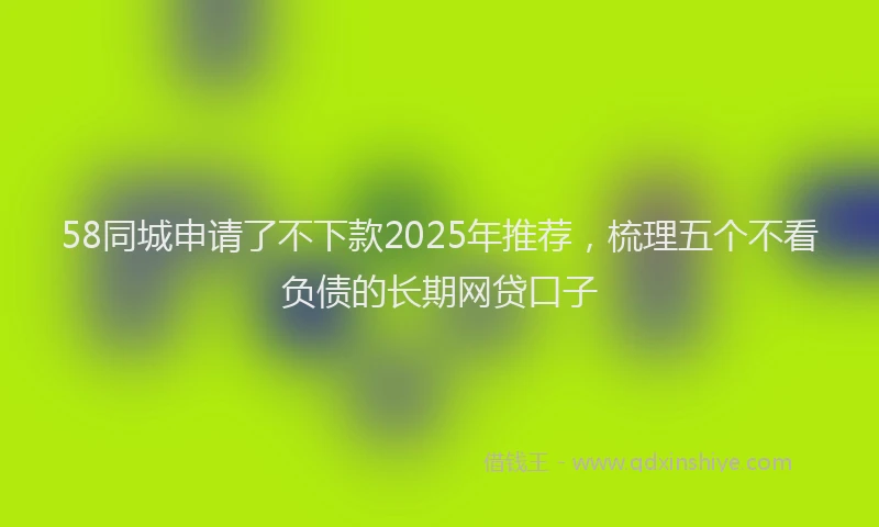 58同城申请了不下款2025年推荐，梳理五个不看负债的长期网贷口子