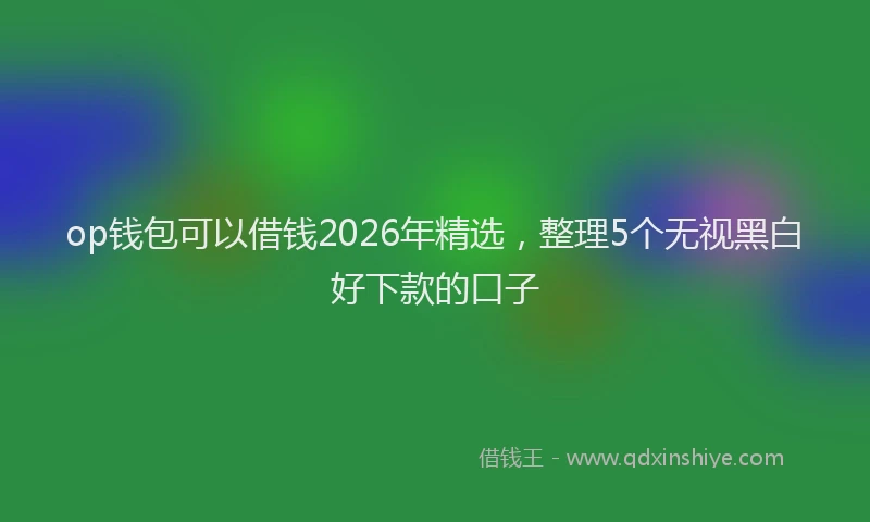 op钱包可以借钱2026年精选，整理5个无视黑白好下款的口子