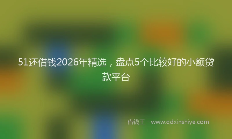 51还借钱2026年精选，盘点5个比较好的小额贷款平台