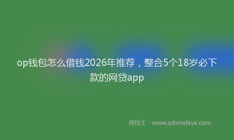 op钱包怎么借钱2026年推荐，整合5个18岁必下款的网贷app