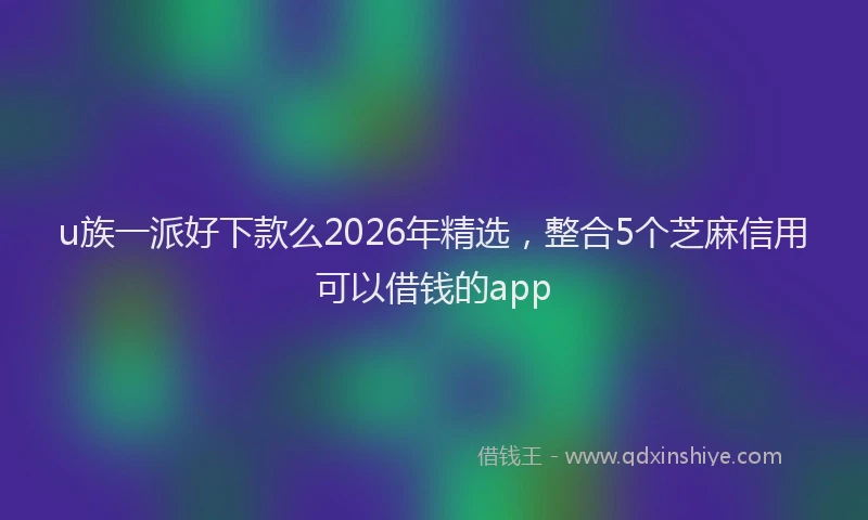 u族一派好下款么2026年精选，整合5个芝麻信用可以借钱的app