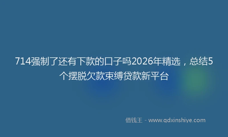714强制了还有下款的口子吗2026年精选，总结5个摆脱欠款束缚贷款新平台