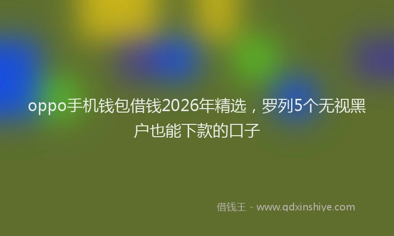 oppo手机钱包借钱2026年精选，罗列5个无视黑户也能下款的口子