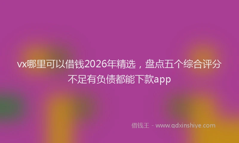 vx哪里可以借钱2026年精选，盘点五个综合评分不足有负债都能下款app