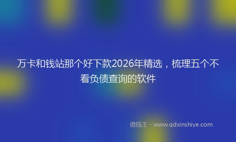 万卡和钱站那个好下款2026年精选，梳理五个不看负债查询的软件