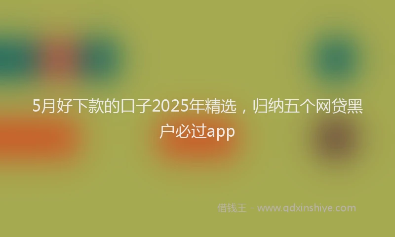 5月好下款的口子2025年精选，归纳五个网贷黑户必过app