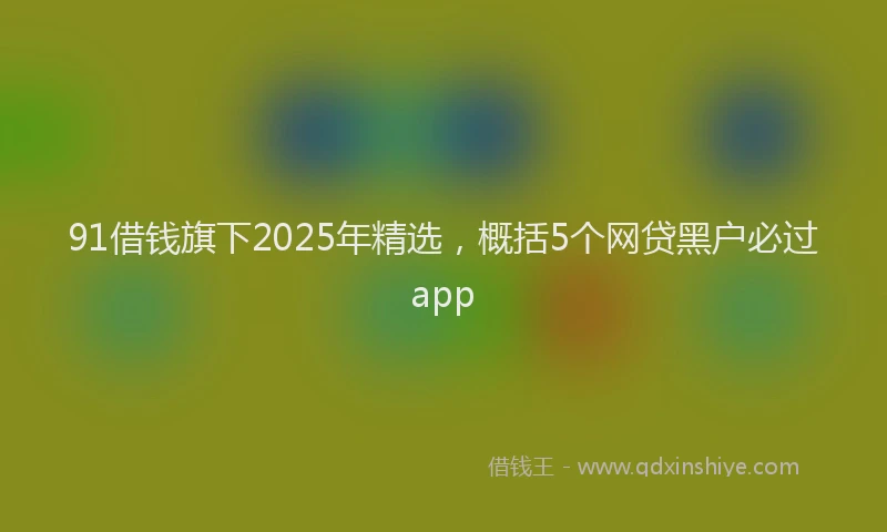 91借钱旗下2025年精选，概括5个网贷黑户必过app