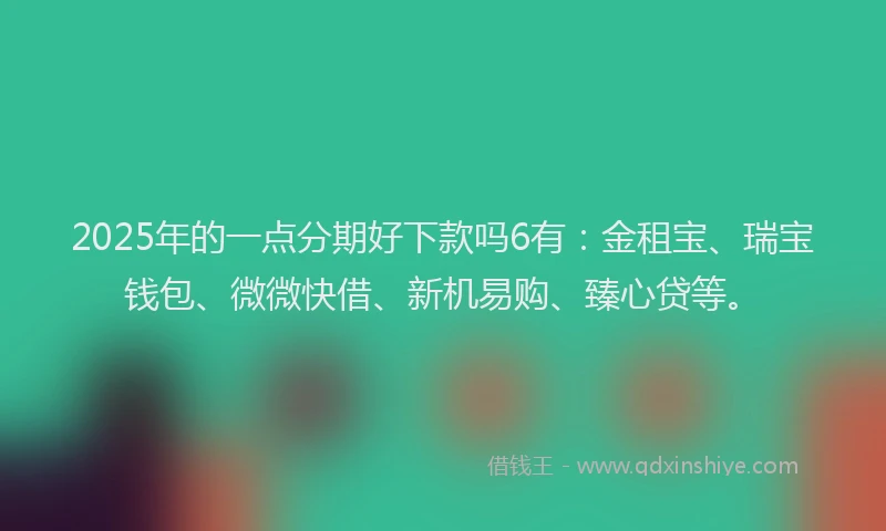 2025年的一点分期好下款吗6有：金租宝、瑞宝钱包、微微快借、新机易购、臻心贷等。