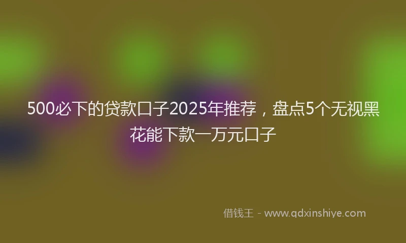 500必下的贷款口子2025年推荐，盘点5个无视黑花能下款一万元口子