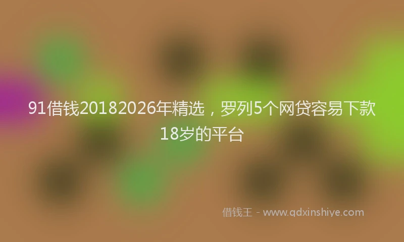 91借钱20182026年精选,罗列5个网贷容易下款18岁的平台