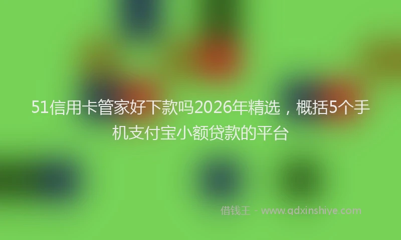 51信用卡管家好下款吗2026年精选,概括5个手机支付宝小额贷款的平台