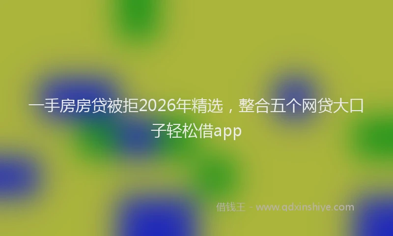 一手房房贷被拒2026年精选，整合五个网贷大口子轻松借app