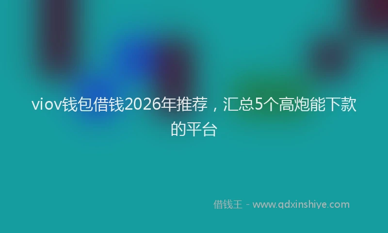 viov钱包借钱2026年推荐，汇总5个高炮能下款的平台