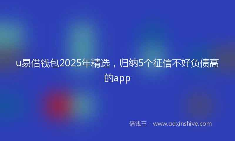 u易借钱包2025年精选，归纳5个征信不好负债高的app