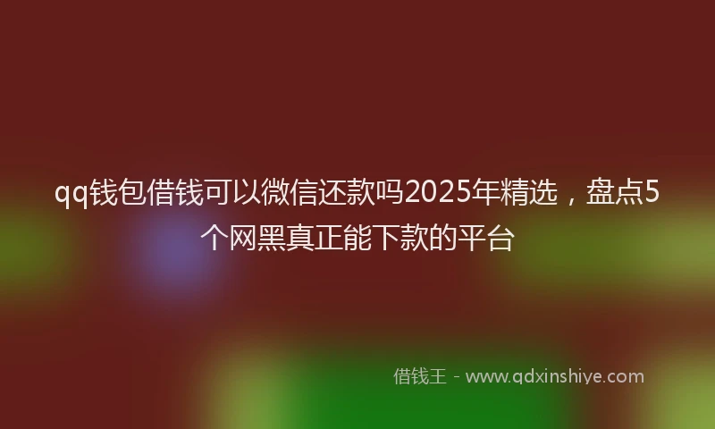 qq钱包借钱可以微信还款吗2025年精选,盘点5个网黑真正能下款的平台