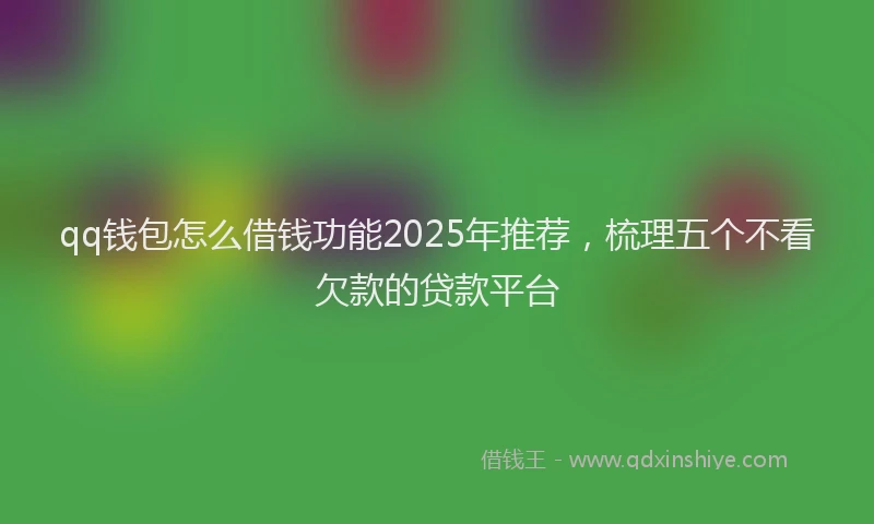 qq钱包怎么借钱功能2025年推荐，梳理五个不看欠款的贷款平台