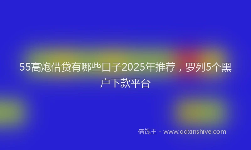 55高炮借贷有哪些口子2025年推荐,罗列5个黑户下款平台