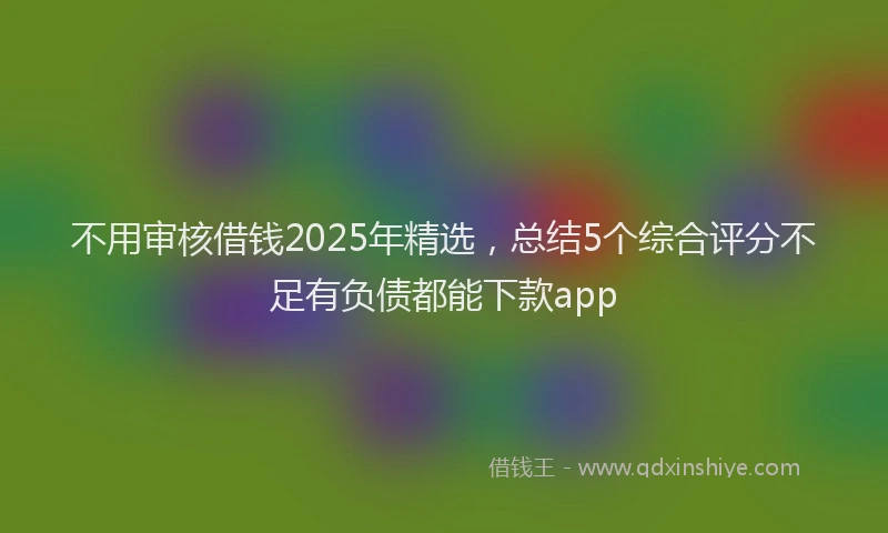 不用审核借钱2025年精选，总结5个综合评分不足有负债都能下款app